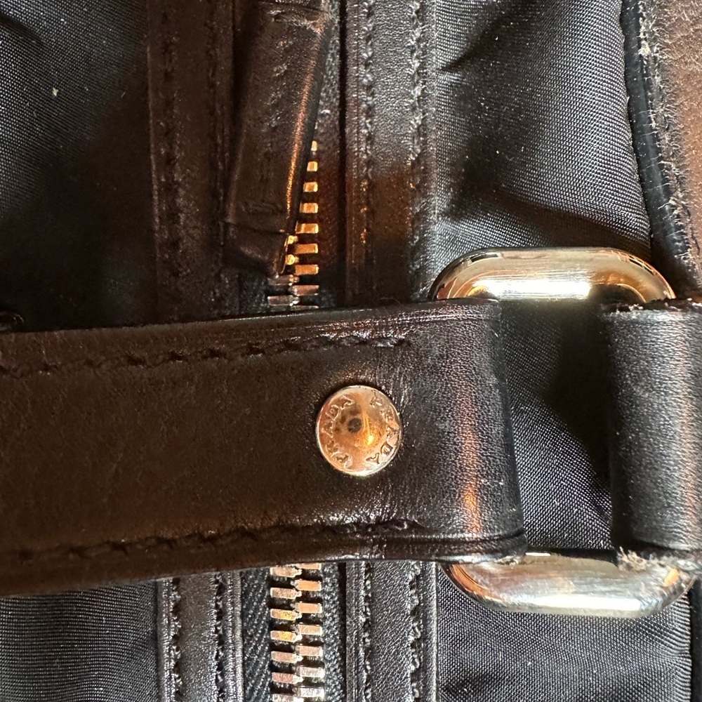 Prada Bauletto Black Nylon Leather Shoulder Bag With
Authentication Card - Picture 14 of 15